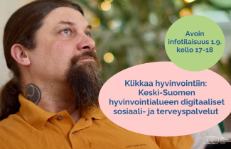 Klikkaa hyvinvointiin - kaikille avoin info 1.9. tarjoili hyvinvointialueemme digipalveluita, niiden kehittymistä sekä palveluiden laajentumista. Aihetta esittelivät digijohtaja Jari Porrasmaa ja palvelupäällikkö Sari Nurmivaara.