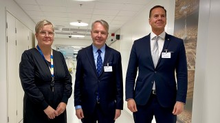 Pekka Haavisto vierailu Keski-Suomen hyvinvointialueella.