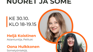 Verkkovanhempanilta "Nuoret ja some" 30.10. klo 18